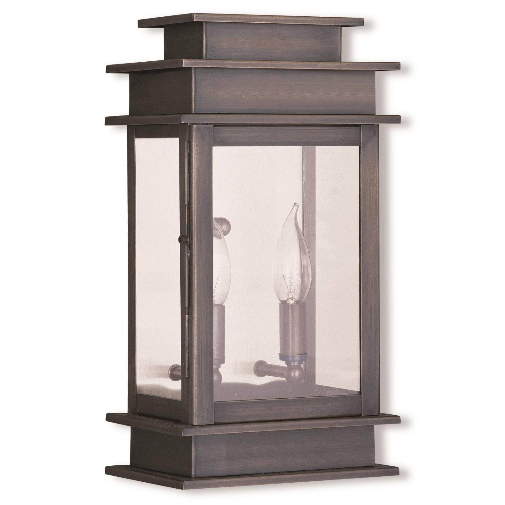 Shown in Vintage Pewter finish and Clear glass